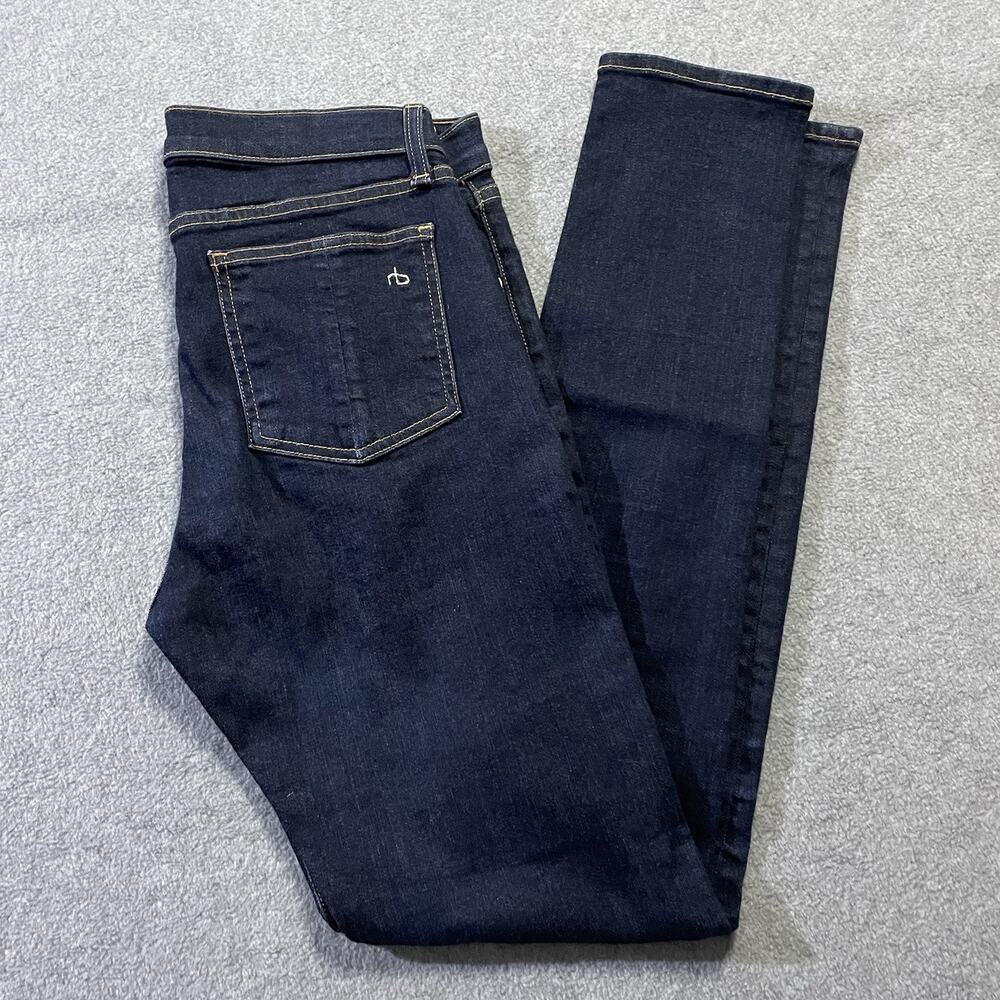 Rag & Bone High Rise Skinny Jeans 29 Dark Heritage Blue Stretch W1513K520